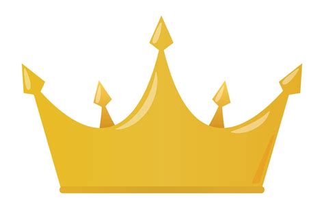 Princess Golden Crown Icon in Flat Style Isolated on white Background ...