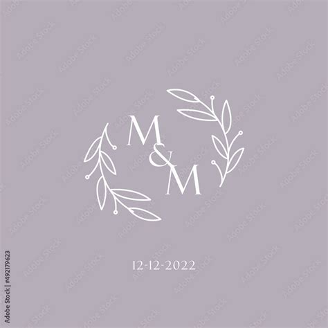 Initials MM wedding monogram logo inspiration Stock Vector | Adobe Stock