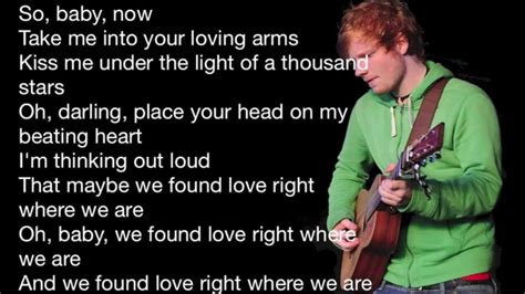 Thinking Out Loud Lyrics