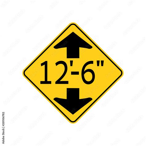 USA traffic road signs. low clearance ahead. vector illustration Stock Vector | Adobe Stock