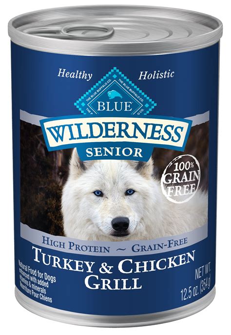 Blue Buffalo Wilderness High Protein Grain Free, Natural Senior Wet Dog ...