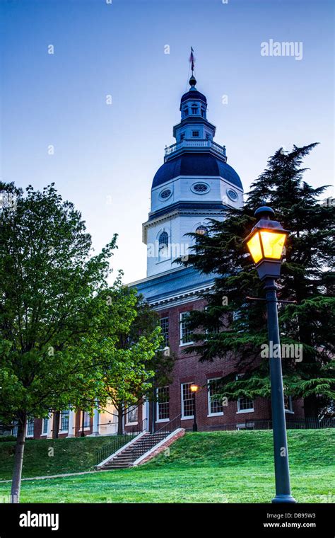 Annapolis State House at Sunset Stock Photo - Alamy