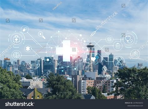 Seattle Skyline Panorama Kerry Park Skyscrapers Stock Photo 2179210253 ...