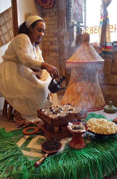 Ethiopian coffee ceremony @ GoJo Ethiopian Cuisine | Ethiopian coffee ceremony, Ethiopian coffee ...