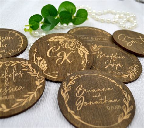 Wedding Favors Coasters Custom Rustic Wedding Coaster Custom | Etsy