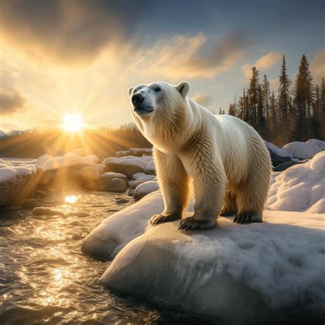 Premium AI Image | Polar bear wild life photography hdr 4k