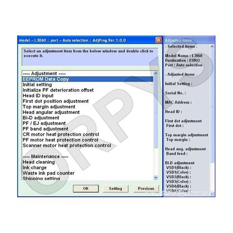 Epson L3060 Adjustment Program - ORPYS