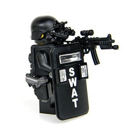 SWAT Police Officer Pointman (SKU50)- Battle Brick Custom Minifigure ...