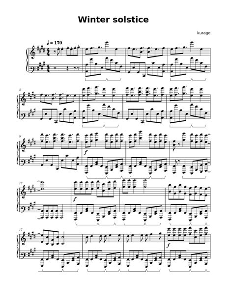 Winter solstice Sheet music for Piano (Solo) | Musescore.com