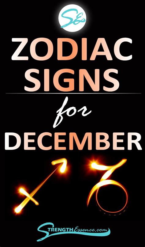 Zodiac Signs for December – (Astrology Dates, Symbols & Traits) 2020 - Strength Essence ...