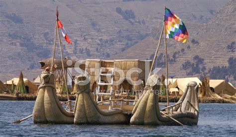 Reed Boat On Lake Titicaca Stock Photo | Royalty-Free | FreeImages