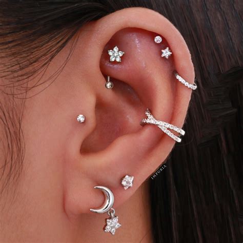 Star Tragus Earring, Cartilage Earring, Helix Earring, Cartilage Stud ...