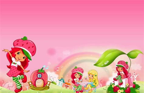 Download Pink Rainbow Strawberry Shortcake And Lemon Meringue Wallpaper ...