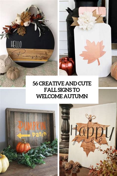 56 Creative And Cute Fall Signs To Welcome Autumn - DigsDigs