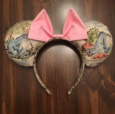 Items similar to Vintage Eeyore ears with his pink tail bow! on Etsy