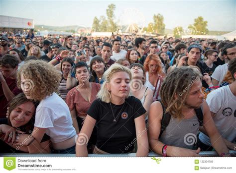 Cheerful Crowd of People at Concert Editorial Image - Image of entertainment, rave: 122334785