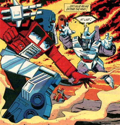 Optimus Vs. Galvatron | Comic books art, Transformers, Comics