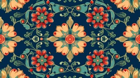 Premium AI Image | Seamless traditional design pattern