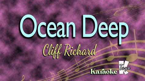 Ocean Deep By Cliff Richards (Karaoke) - YouTube