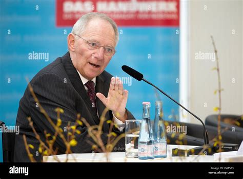 Wolfgang Schaeuble (CDU), Federal Minister of Finance, photographed at the ZDH-Tax Forum 2013 in ...