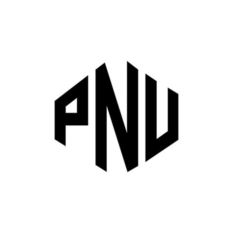 PNU letter logo design with polygon shape. PNU polygon and cube shape logo design. PNU hexagon ...