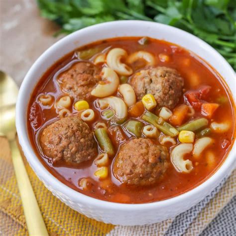 Meatball Soup {Ready in 30 minutes!} | Lil' Luna