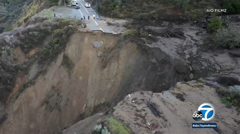 California storm: Drone video captures aftermath of landslide that ...