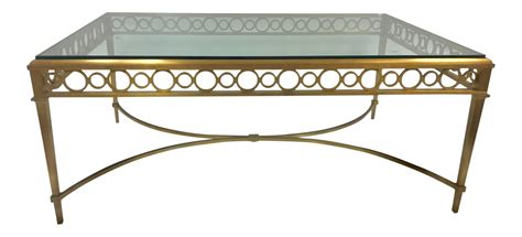 1950s Maison Jansen Bronze and Glass Coffee Table on DECASO.com ...