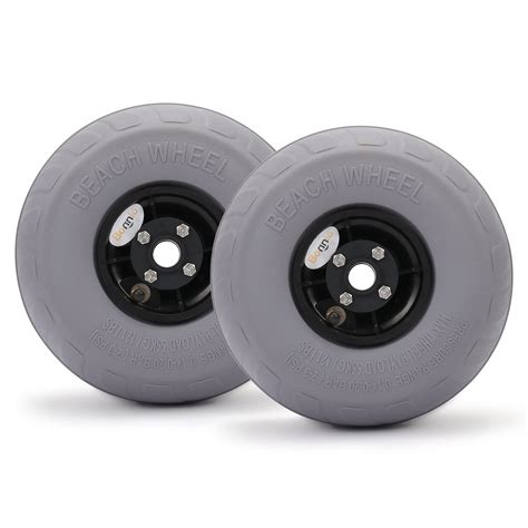 Buy Bonnlo Beach Wheels 9" Replacement Balloon Sand Tires Axle Bore 22mm for Kayak Dolly, Canoe ...