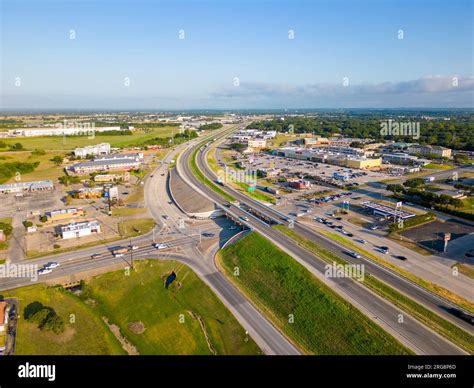 Brenham, TX, USA - July 24, 2023: Aerial drone photo Brenham Texas HEB ...