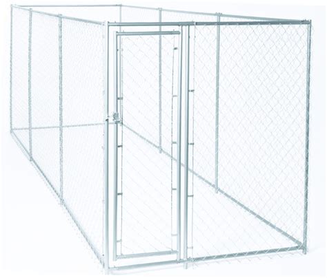 Heavy Duty Chain Link Dog Kennel Enclosure – 6’H x 5’W x 15’L or 10’W x ...