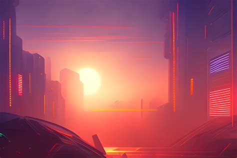 cyberpunk sunset | Wallpapers.ai