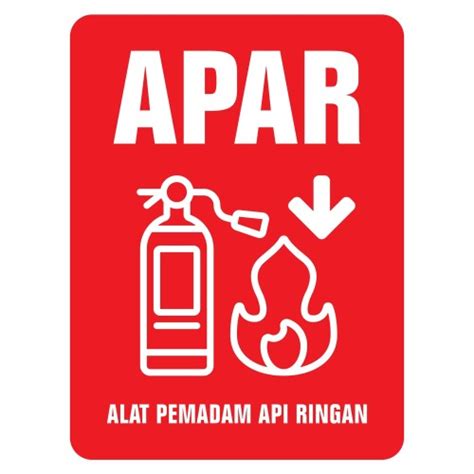 Jual RAMBU APAR ALAT PEMADAM API RINGAN - 15X20CM SIGNAGE - Kota ...