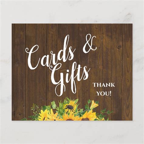 Cards and Gifts Thank You Rustic Wedding Sign | Zazzle