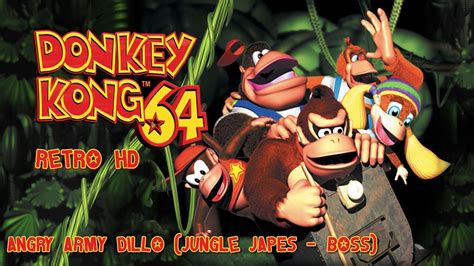 Donkey Kong 64: Angry Army Dillo (Jungle Japes - Boss) HD - YouTube