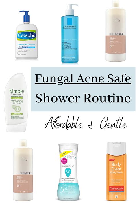 FUNGAL ACNE SAFE SHOWER ROUTINE - Fungal Acne Products in 2023 | Gentle ...