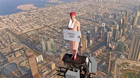 Emirates does it again, scaling up and circling around the Burj Khalifa ...