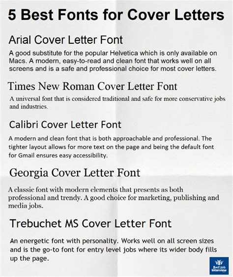 Best Font For Cover Letter - style, size and format | Job application cover letter, Cover letter ...