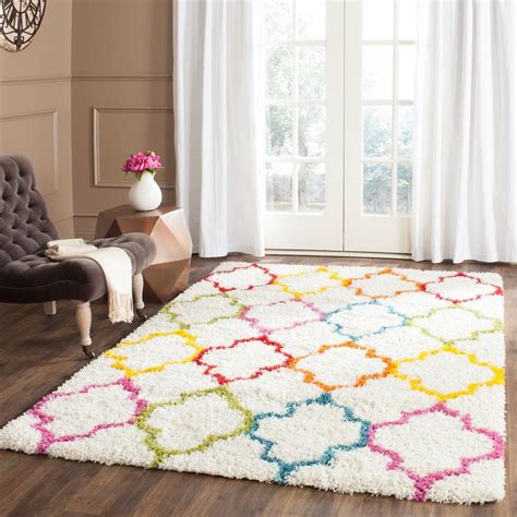 Safavieh Kids Shag Ivory/Multi 8 ft. x 10 ft. Area Rug-SGK569A-8 - The Home Depot