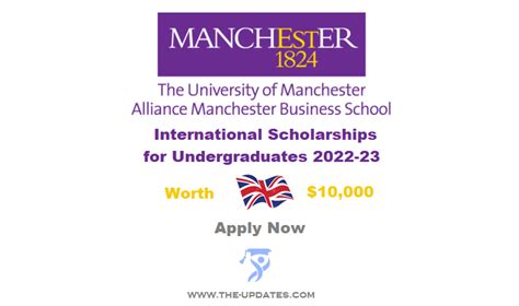 Alliance Manchester Business School Undergraduate Scholarships at The University of Manchester ...