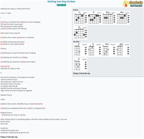 Chord: Nothing Can Stop Us Now - tab, song lyric, sheet, guitar, ukulele | chords.vip