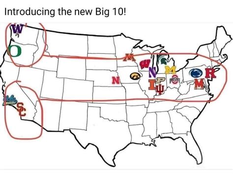 New Big 10 Conference map.... | O-T Lounge