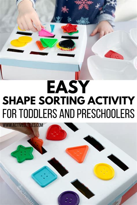 Easy Shape Sorting Activity for Toddlers and Preschoolers - Active Littles