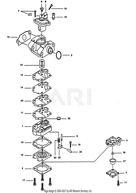 Walbro Carburetor WYL-161-1 Parts Diagram for WYL-161-1 PARTS LIST