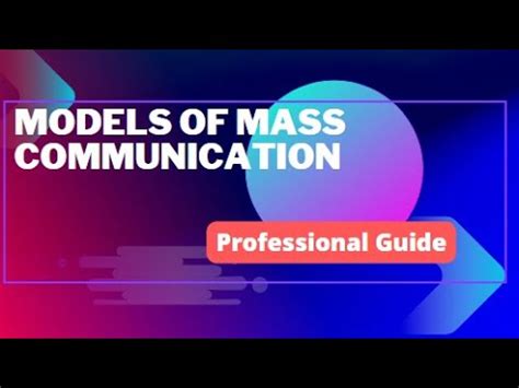 Models Of Mass Communication - YouTube