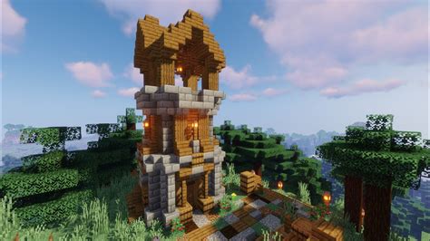 Minecraft: How to Build a Medieval Tower | Simple Survival Tower ...