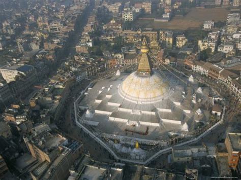 'Aerial View of Boudhanath Stupa, Kathmandu, Nepal' Photographic Print - Tony Waltham ...