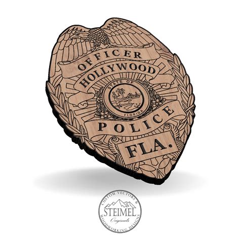 Hollywood FL Police Badge - Patriot Nation Design