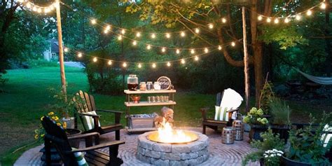 24 Backyard Lighting Ideas - How to Hang Outdoor String Lights