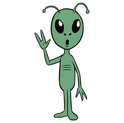 Alien Cartoon Drawing at PaintingValley.com | Explore collection of ...